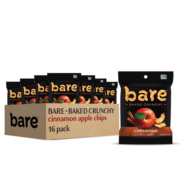 Bare Baked Crunchy Apples, Cinnamon, 0.53 Ounce (Pack of 16)