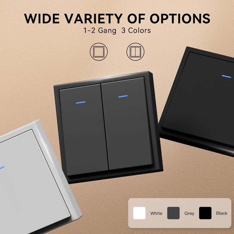 BSEED Light Switch with Socket USB C Matt, 20 W