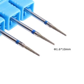 MZCMSL 3pcs Needle Shaped Cuticle Bits, 3/32 Shank Diamond e file Bit,Under Nail Drill Bit for Manicure Machine