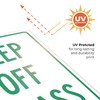 Vertical Keep Off Grass Sign, 10x14 Inches, Rust Free .040