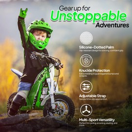 SAGA SPORTS kids bike gloves For Future Champions. motocross glove with Ultimate Protection. Essential dirt bike & bmx gloves