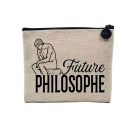 Tasche aus Leinen – Future Philosoph Passion Beruf – Kosmetiktasche aus Leinen in Leinenoptik – Geldbörse – 15 x 10 cm, leinen, 15 x 10 cm, Kosmetiktasche
