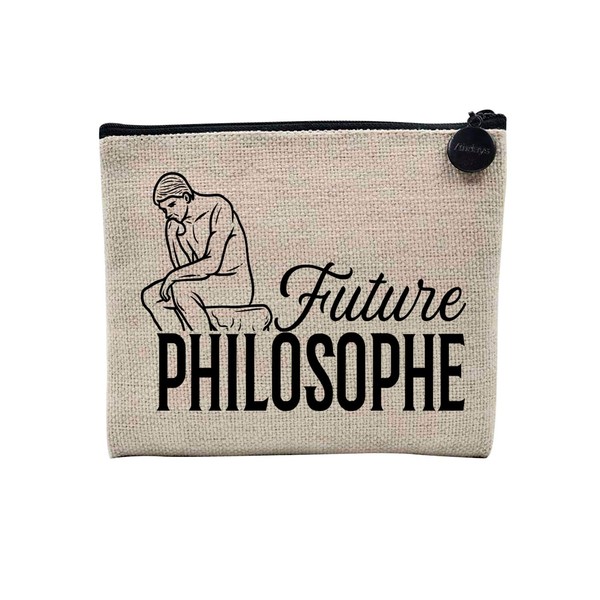 Tasche aus Leinen – Future Philosoph Passion Beruf – Kosmetiktasche
