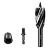 YUENTOEN 4-Blade Triangular Woodworking Drill Bit, Adjustable Adapter, Blade Diameter