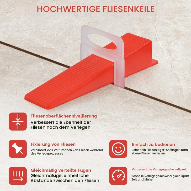 Flintronic Tile Wedges Pack of 100 Plastic Laminate Spacers