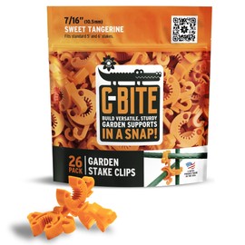 Plant Support Clips | Tomato Cage Connectors for Trellis, Garden Stakes, Wire Fence, Climbing Plants, Vine, Gardening, Indoor Plants & Hydroponics Growing (Tangerine Orange - 26 Pack)