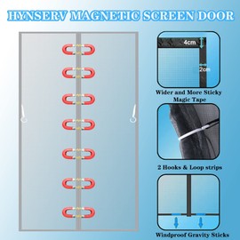 Fly Screen Magnetic Grey 110 x 200 cm Fly Screen Balcony Door Magnetic Fly Curtain Mosquito Net Magnetic Curtain Automatic Closing for Balcony Door/Cellar Door/Patio Door