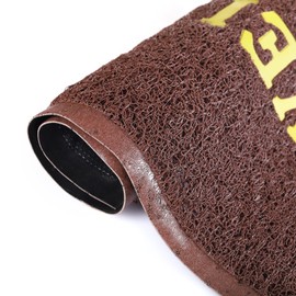 MAXCLASS A quality with perfaction Solid Printed Welcome Door Mat|Strong PVC Material & Solid Print|Anti-Skid & Water Proof [Brown]