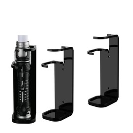 MANNIFEN Lightsaber Wall Mount - Acrylic Lightsaber Display Stand (2 Pc Black)
