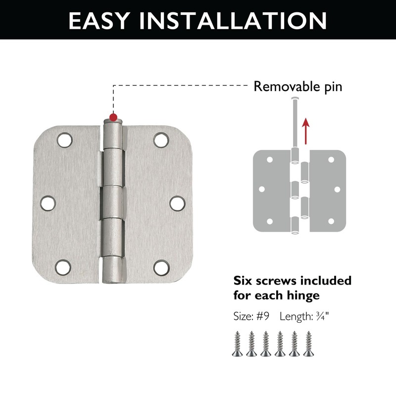 Design House Door Hinges for Interior Doors 12-Pack 3.5-inch x