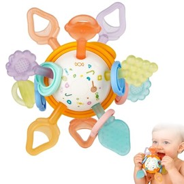 vantisan Mordedera para Bebe, Mordedera Juguetes Montessori, Estimulación Sensorial y Desarrollo Temprano, Mordederas para Bebe 3 a 6 meses, Sonaja Be