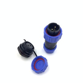 Connector Aviation Plug SP21 2 Pin IP68 Male Plug and Female Socket Cable Connector 2 Pin Mounting on Rear Nut Aviation Plug for Bluetti