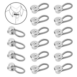 FuninCrea 20 Pcs Metal Collar Extenders, Flexible Spring No Sew Neck Extenders Invisible for Women Men Dress Shirt Trouser Cuff