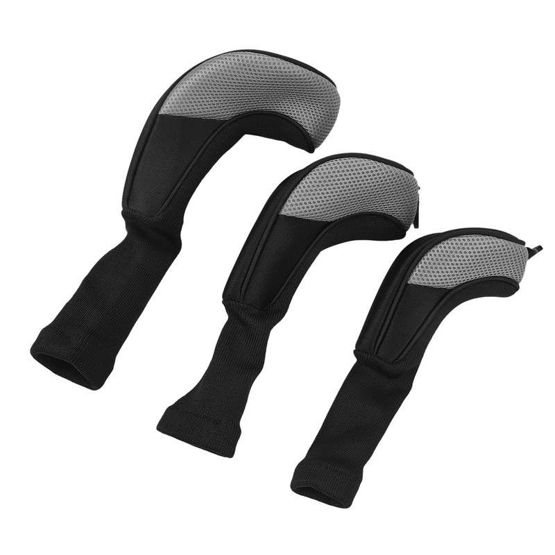 3Pcs Golf Club Head Covers 1 3/5 UT Breathable Mesh