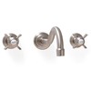SITGES Wall Faucet,Two Handle Bathroom Sink Wall Mount Faucet with