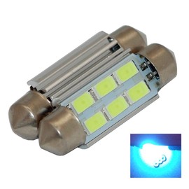 2pcs Best Ridiculously Bright Ice Blue 6-SMD LED Light Bulbs Interior Dome Trunk Map Reading Light Bulb 36MM Festoon 3710, 3910, 6423, 6411, 6461, 6486X, C5W, DE3423, DE3425 L170