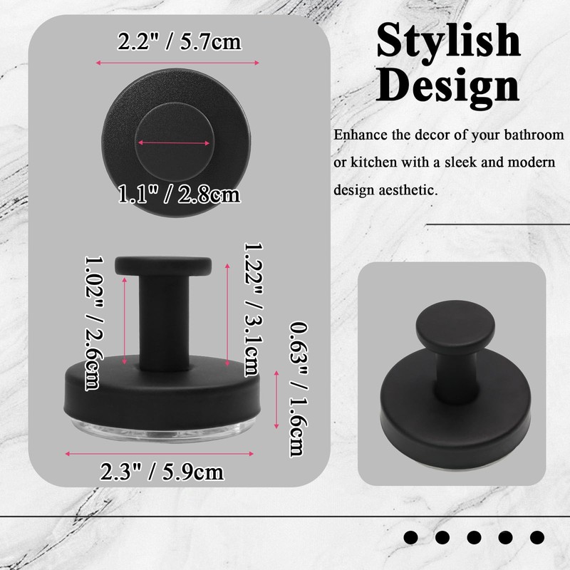 LifCratms 2 Pcs Suction Cup Hooks for Shower, Stainless Steel