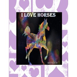 I Love Horses Sketchbook: Gift for Horse Lover large 8.5 x 11 pages with Horseshoe Motif for Sketching, Drawing, Doodling and Dreaming