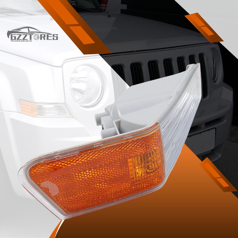 GZZTORES - Cubierta de luz lateral para Jeep Patriot 2007,