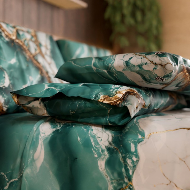 MARBLELIZED – Pair of Pillow Cases for Bed 50 x
