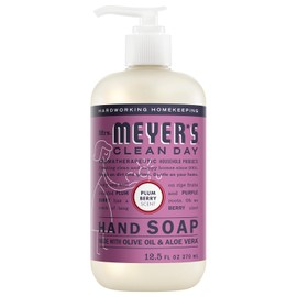 Mrs. Meyer’s Jabón de Manos Líquido Plumberry 370 ml | Aroma Dulce y Reconfortante| Fórmula Suave de Origen Vegetal | Sin Parabenos ni Crueldad Animal | Ideal para Uso Diario