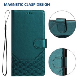 COTDINFOR Wallet Case for Moto G 5G 2024, Moto G 5G 2024 Case Leather with Credit Card Holders Kickstand Magnetic RFID Blocking Flip Folio Shockproof Case for Moto G 5G 2024 Green YBF