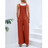 Flygo Womens Overalls Loose Fit Cotton Linen Bib Overall Wide