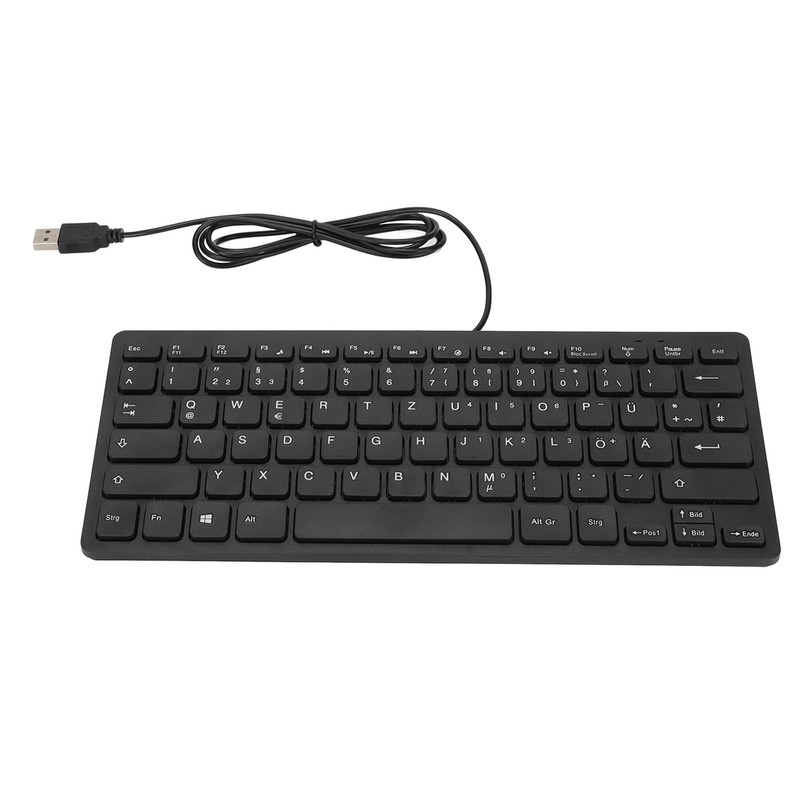 Keyboard 78 Key Mute Ultra Thin Wired Mini USB Interface