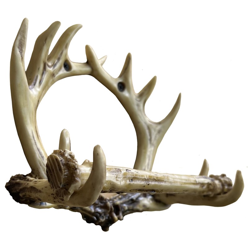 Rustic 8 Point Deer Antler Wall Mounted Toilet Paper Holder