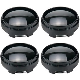 Modengzhe 66mm Wheel Rim Hub Center Covers Center Caps Replacement 63mm Lug to Lug (Black Base Black Top) - 4Pcs