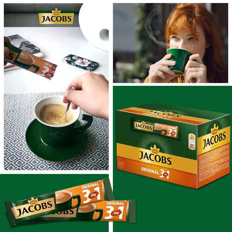 Jacobs 3in1 Instant Coffee Single Servings with Brown Sugar Fresh