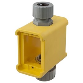 Hubbell Wiring Device-KELLEMS Portable Outlet Box, 2-Gang, 2-Inlet, Thermoplastic Elastomer