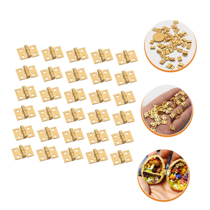 HOMSFOU 30 Pcs Box Mini Hinge Hinges for Kitchen Cabinets