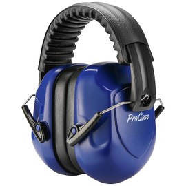 Procase Orejeras contra Ruido, Protector Auditivo NRR 28 dB Cancelación de Ruidos Profesional Earmuff para Protección del Oído en Campo de Disparo Temporada de Caza y Lugar Ruidoso -Azul Marino