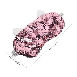 Beavorty Cute Glitter Unicorn Sequin Sleeping Eye Mask with Strap Soft Women Travel Sleep Eyeshade Secure Fit Blindfold for Comfortable Naps