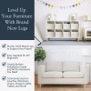Airy Abode Square Furniture Legs, Set of 4, 3 4