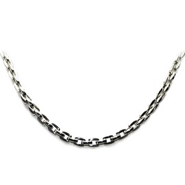 Accents Kingdom 5mm Men's Pure Titanium Oval Link Chain Golf Necklace, 20"