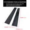 Donpearl Black Stove Gap Covers (2 Pack), Silicone Gap Filler