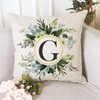 Snylcee Monogram Letter G Throw Pillow Covers Floral 18x18 Inch,