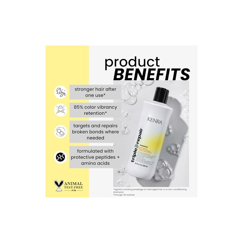 Kenra Professional Triple Repair Shampoo | Targets & Repairs Weak