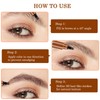 Eyebrow Pen Waterproof with 4 Micro-Fork Tip for Natural Long-Lasting