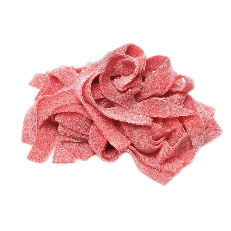 Strawberry Sour Belts 3.5 Pound Box - 200 Pieces