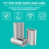 Bikykose 50Pcs M5 Aluminum Crimping Loop Sleeves for 9/64 Inch