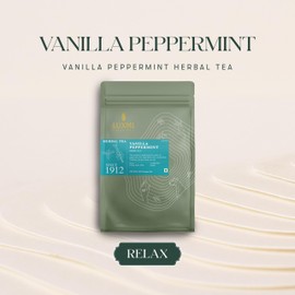 Luxmi Estates - Vanilla Peppermint - Organic Peppermint Tea with Natural Vanilla Extract - 50 Tea Bags | With the Natural Sweetness of Vanilla | Perppermint Aids Digestion, Ideal After a Meal