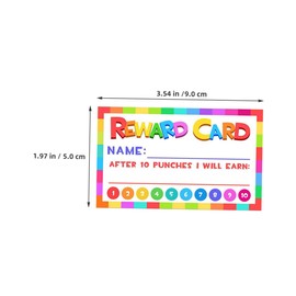 Operitacx 50pcs Classroom Jar Reward System Cards for Boys and Girls Behavior Punch Cards Portable Convenient Encouragement Cards