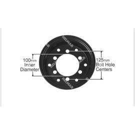 Aftermarket Hyster 2021629, STEEL SPLIT RIM (500 x 8)(6 Bolt) (Complete W/Hardware)