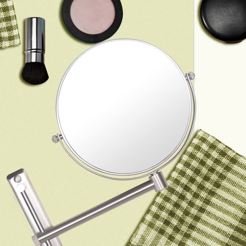 Nicesail 8 Inch Double-Side Wall Mounted Mirror Magnified 10x Makeup