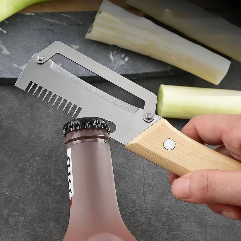 2-in-1 Stainless Steel Vegetable Peeler Bottle Opener Kitchen Tool with
