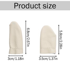 Lotsdonxia 2 Set Leather Sewing Thimble Soft and Breathable Finger Protector Durable Hand Craft Tool for Needlework Cross-Stitch Knitting and Embroidery Project