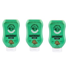 Sauer Frau Squeezable Gluten-Free & Vegan Sauerkraut (Classic, 18 ounce, 3-Pack)